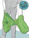 biobased oversized waste pickup bags
