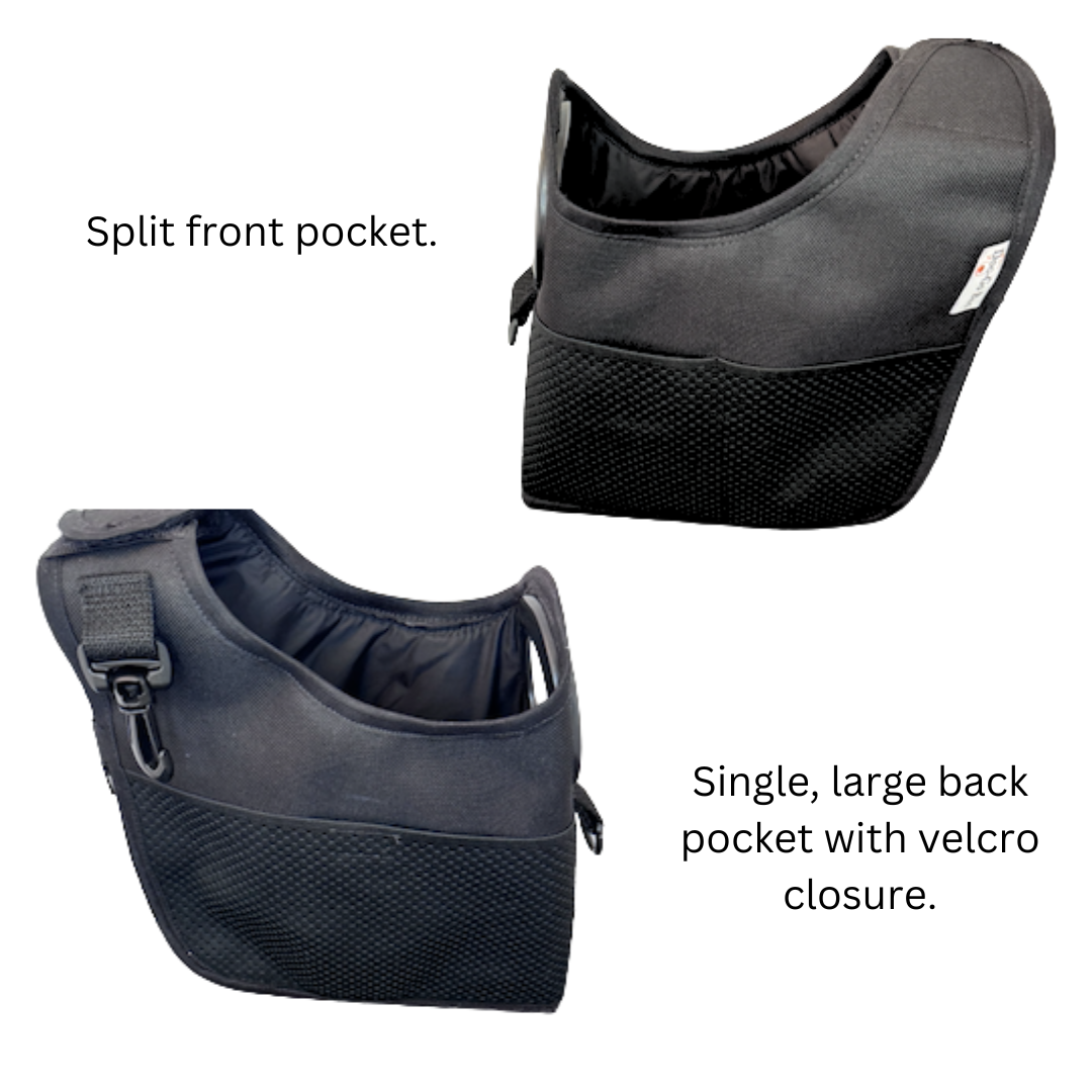features of Dog-Go Bag--exterior elastic pockets 